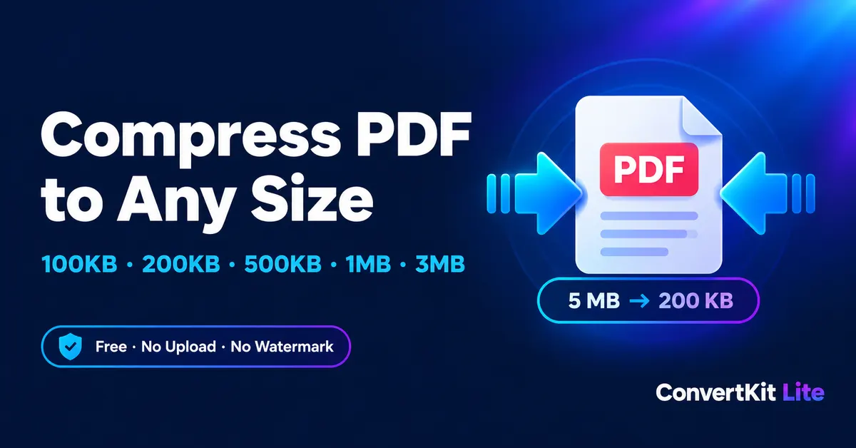 How to Compress a PDF to 100KB, 200KB, 500KB, 1MB or 3MB (Free)